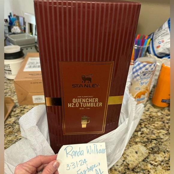 Stanley Quencher 40 ounce chocolate Gold tumbler cup Brand New - Picture 7 of 7